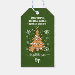 グリーンクリスマス クッキー スノーフレーク プロモーション QR コード ギフトタグ