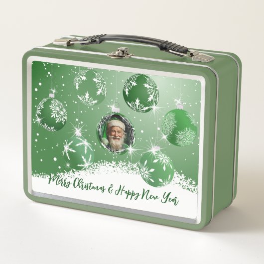 グリーンクリスマス メタルランチボックス (正面)