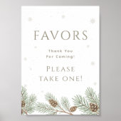 グリーンクリスマス 冬のシャワーパーティーのギフト ポスター (正面)
