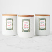 グリーンクリスマスCookieラベルのギフトシール フードラベル (ボトル)