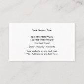 グリーンクリーニモダンングユニーク名刺 名刺 (裏面)