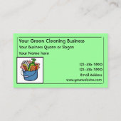 グリーンクリーニングのカスタマイズ可能な名刺 名刺 (裏面)