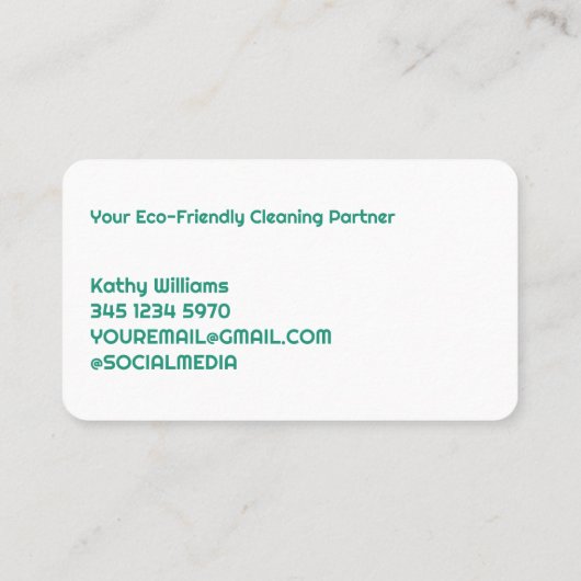 グリーンクリーニング 名刺 (裏面)