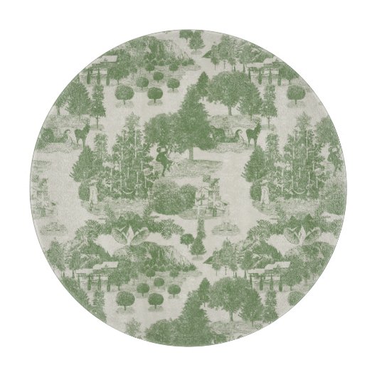 グリーンクリームクリスマスウィンターワンダーランド カッティングボード (正面)