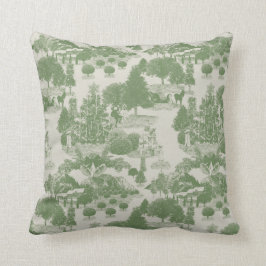 グリーンクリームクリスマスウィンターワンダーランド クッション