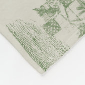 グリーンクリームクリスマスウィンターワンダーランド フリースブランケット (角)