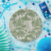 グリーンクリームクリスマスウィンターワンダーランド ペーパープレート (パーティー)