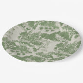 グリーンクリームクリスマスウィンターワンダーランド ペーパープレート (アングル)