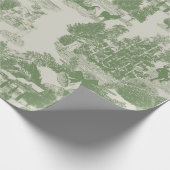 グリーンクリームクリスマスウィンターワンダーランド ラッピングペーパー (角)