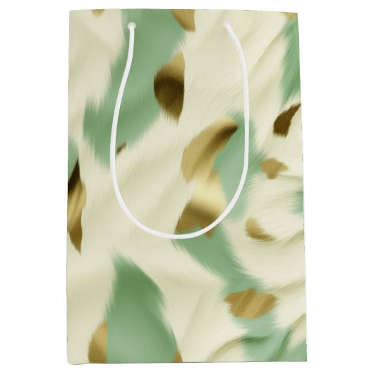 グリーンクリームコウィド ミディアムペーパーバッグ (正面)