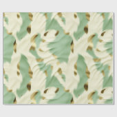 グリーンクリームコウィド ラッピングペーパー (フラット)
