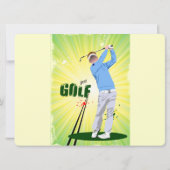 グリーンクリームゴルフカートリタイアメントパーティの招待状 招待状 (裏面)