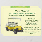 グリーンクリームゴルフカートリタイアメントパーティの招待状 招待状 (正面/裏面)