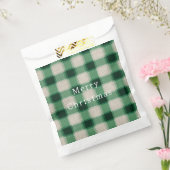 グリーンクリームプレイド フェイバーバッグ (封をした状態)