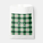 グリーンクリームプレイド フェイバーバッグ (正面)