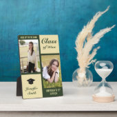 グリーンクリームモダン写真卒業 フォトプラーク (側面)