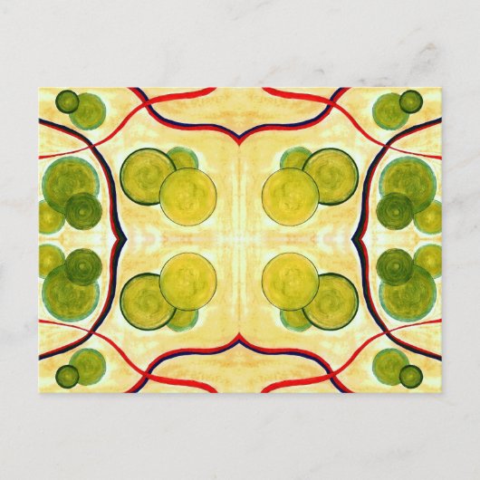 グリーンクリーム浮き葉書 ポストカード (正面)