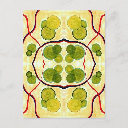 グリーンクリーム浮き葉書 ポストカード (正面)