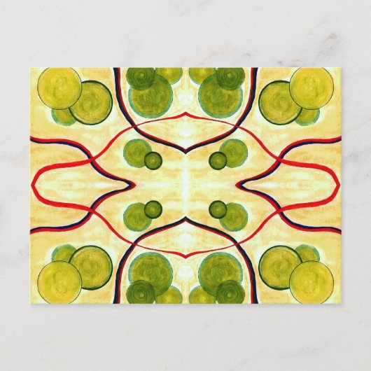 グリーンクリーム浮き葉書 ポストカード (正面)