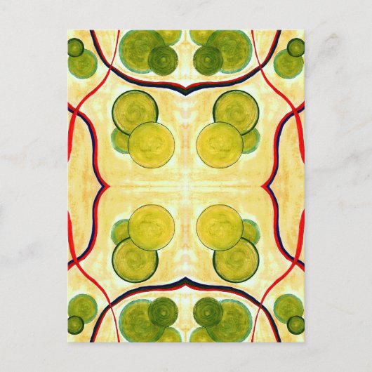 グリーンクリーム浮き葉書 ポストカード (正面)