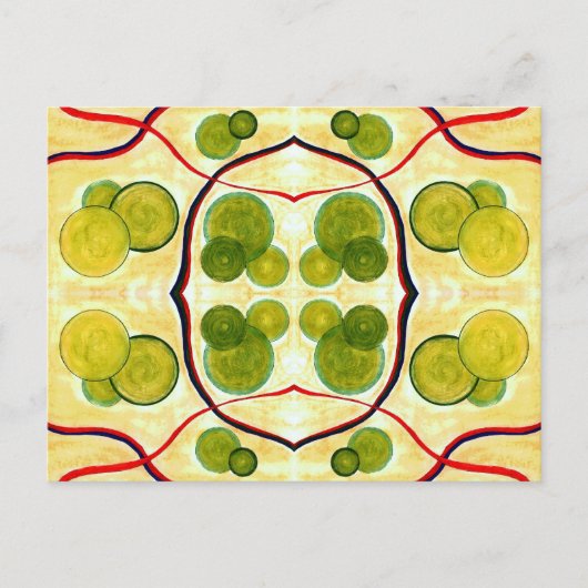 グリーンクリーム浮き葉書 ポストカード (正面)