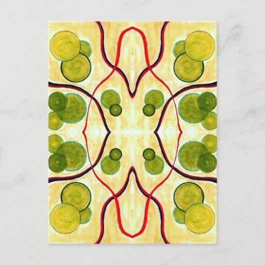 グリーンクリーム浮き葉書 ポストカード (正面)