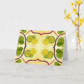 グリーンクリーム浮体グリーティングカード カード (黄色い花)