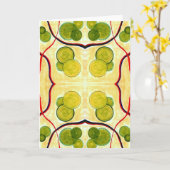 グリーンクリーム浮体グリーティングカード カード (黄色い花)