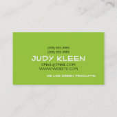 グリーンクリーンハウスホームクリーニングクリーナービジネス 名刺 (裏面)