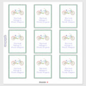 グリーンクルーザーバイク蔵書票 シール (シート)