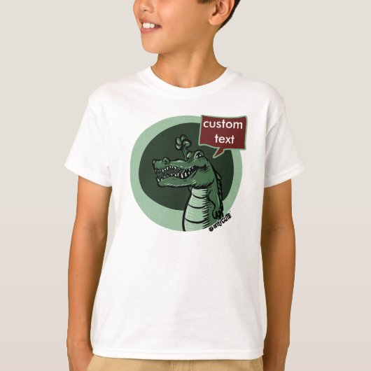 グリーンクロコダイバイカスタム文字 Tシャツ (正面)