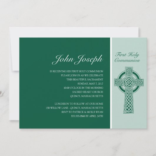グリーンクロスファースト聖餐式招待状 招待状 (正面)