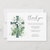 グリーンクロスリリー悔やみや弔慰弔意 サンキューカード (正面)