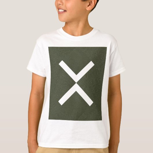 グリーンクロスロードキッズTシャツ – ミニマル X-Factor Tシャツ (正面)