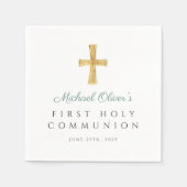 グリーンクロス宗教少年ファースト聖餐式 スタンダードカクテルナプキン (正面)