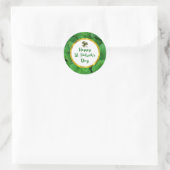 グリーンクローバーとサンパトリックの幸せな日 ラウンドシール (バッグ)