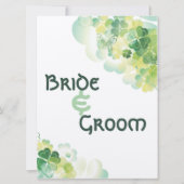 グリーンクローバーとバタフライコーナーの席次表 招待状 (正面)