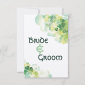 グリーンクローバーとバタフライコーナー Save the Date 招待状 (正面)