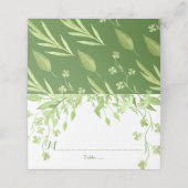 グリーンクローバーウォーター結婚カラーフローラ プレイスカード (外部開封)