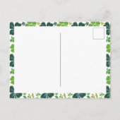 グリーンクローバーシャムロックパターンセントパトリックの日ポー ポストカード (裏面)