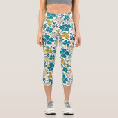 グリーンクローバーシャムロックパターンセントパトリックの日Ca カプリレギンス (正面)