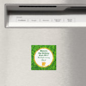 グリーンクローバーズアンドビールマグパーソナライズされた誕生日 マグネット (インサイチュ (食洗機))