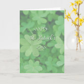 グリーンクローバーハッピーセントパトリックの日 カード (黄色い花)