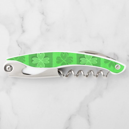 グリーンクローバーパターン ソムリエナイフ (正面)