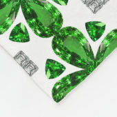 グリーンクローバーパターン フリースブランケット (角)