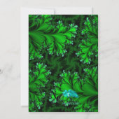 グリーンクローバーパーチメントセントパーティクルデイ招待状 招待状 (裏面)