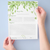 グリーンクローバーフローラバインダーレシピインサート チラシ (手)