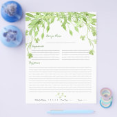 グリーンクローバーフローラバインダーレシピインサート チラシ (シングル)