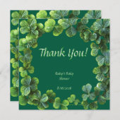 グリーンクローバーベビーシャワー サンキューカード (正面/裏面)