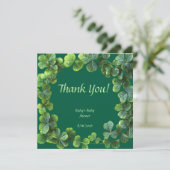 グリーンクローバーベビーシャワー サンキューカード (スタンド正面)